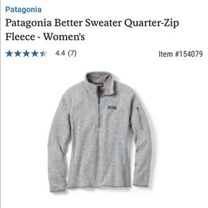 Patagonia 1/4-Zip better sweater size XSmall